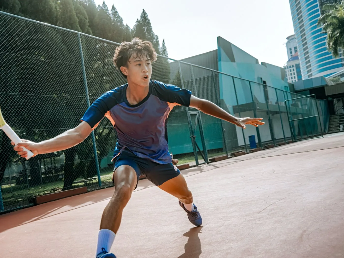 Private tennis lesson in Brentwood, Los Angeles